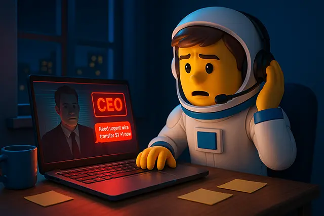 Social Engineering Attacks: Psychology Behind Modern Cyber Threats 2 At a night-time home office, an NCSE astronaut reacts to a deepfake CEO video call demanding a wire transfer showing remote-work risk of social engineering attacks.