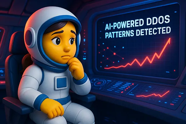 3 Terabytes Per Second: Inside the Massive DDoS Attacks Hitting US Businesses 1 NCSE astronaut in command chair viewing alert: AI-Powered DDoS Attacks Patterns Detected