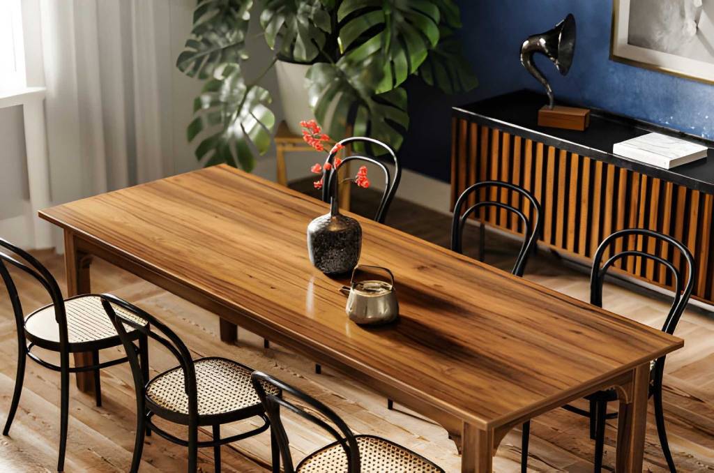 wooden dining table